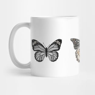 Cute, Simple Butterfly - Vintage Black and White Watercolor Mug